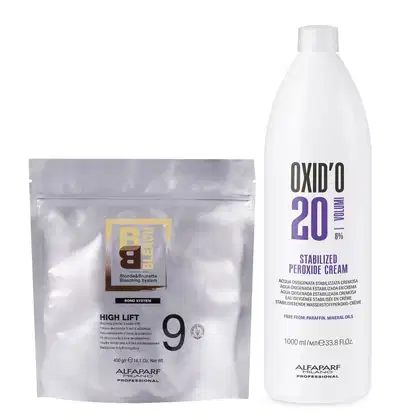 Imagem do produto Alfaparf Milano Oxid'o - Pó Descolorante 400g + Água Oxigenada 6% 20 Volumes 1L