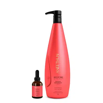 Imagem do produto Kit Aneethun Restore System - Shampoo 1L + Booster Capilar 40ml