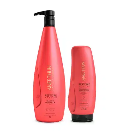 Imagem do produto Kit Aneethun Restore System - Shampoo 1L + Finalizador 250g