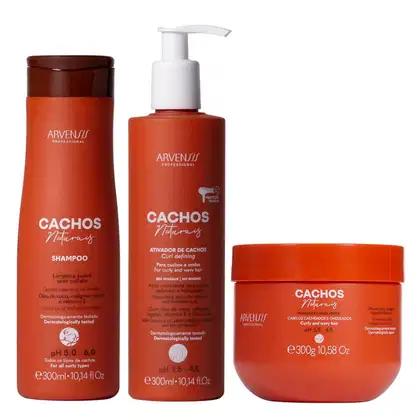 Imagem do produto Kit Arvensis Professional Cachos Naturais - Shampoo 300ml + Ativador 300ml + Máscara 300ml