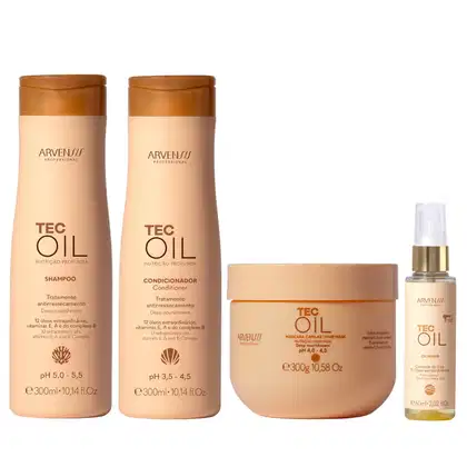 Imagem do produto Kit Arvensis Cosméticos Naturais Tec Oil -Shampoo & Condicionador 300ml + Máscara 300g + Óleo 60ml