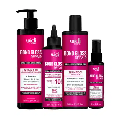 Imagem do produto Widi Care Bond Gloss Shampoo Máscara Leave-in Sérum