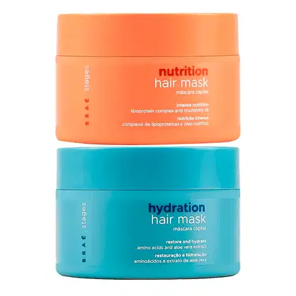 Imagem do produto Kit Braé Stages Máscara Hydration 200g + Máscara Nutrition 200g