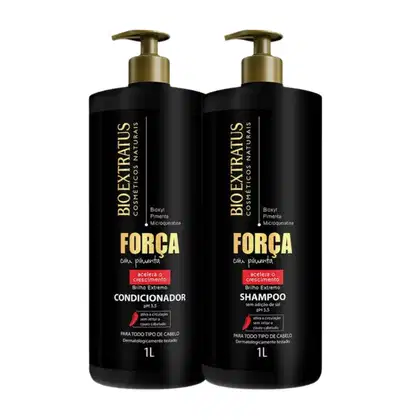 Imagem do produto Kit Força Com Pimenta (1L) Shampoo e Condicionador