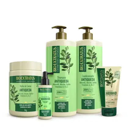 Imagem do produto Kit Jaborandi Bio Extratus 1Litro SHAMP COND MASC TONICO FINALIZADOR