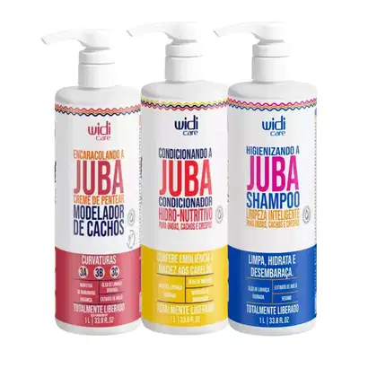 Imagem do produto KIT Widi Care - Juba Shampoo + Juba Condicionador Hidro-Nutritivo + Encaracolando 1L
