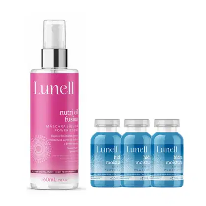 Imagem do produto Kit Hidratação e Nutrição Intensiva Lunell (4 Produtos)