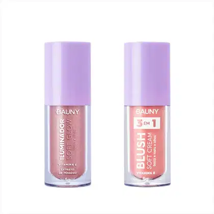 Imagem do produto Kit Bauny Iluminador Sunny + Blush Magic Líquido
