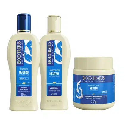 Imagem do produto Kit Neutro Shampoo, Condicionador e Banho de Creme 250 Bio Extratus