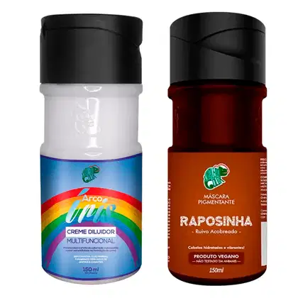 Imagem do produto Kit Kamaleão Color Máscara Pigmentante Raposinha 150ml + Diluidor Arco-Íris 150ml