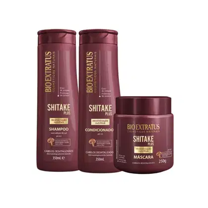 Imagem do produto Kit Shitake Shampoo Cond 350ml Máscara 250g