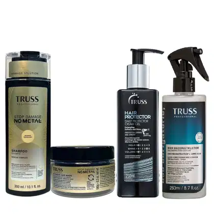 Imagem do produto Kit Truss No Metal - Shampoo 300ml + Máscara 180g + Hair Protector 250ml + Spray Uso Obrigatório 260ml