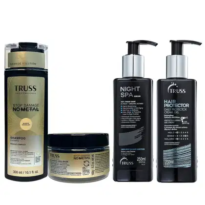 Imagem do produto Kit Truss No Metal - Shampoo 300ml + Máscara 180g + Night SPA 250ml + Hair Protector 250ml