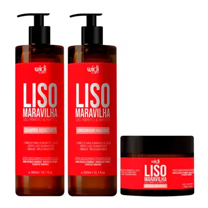 Imagem do produto Kit Widi Care Liso Maravilha Shampoo 300ml + Condicionador 300ml + Máscara 300g