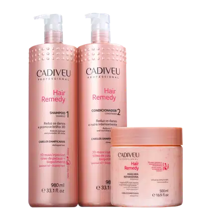 Imagem do produto Kit Cadiveu Professional Hair Remedy Super (3 Produtos)