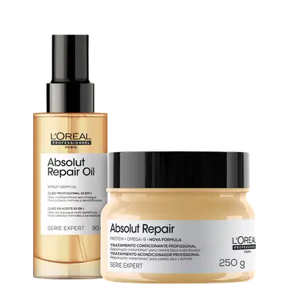 Imagem do produto Kit L'Oréal Professionnel Serie Expert Absolut Repair Omega-9 + Protein Dupla (2 Produtos)