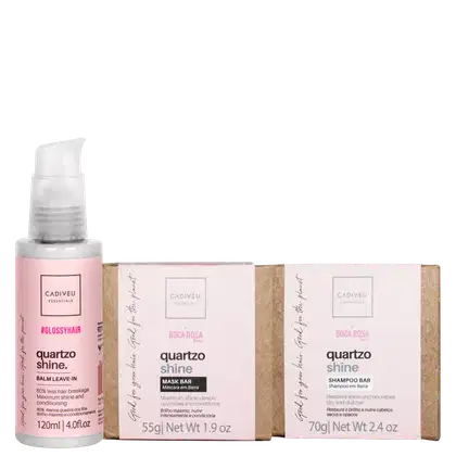 Imagem do produto Kit Cadiveu Essentials Quartzo Shine Ritual em Barra (3 Produtos)