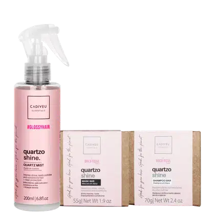 Imagem do produto Kit Cadiveu Essentials Quartzo Shine Ritual em Barra Máximo Liso (3 Produtos)