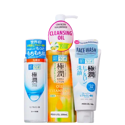 Imagem do produto Kit Hada Labo Gokujyun Hidra & Clean (3 Produtos)