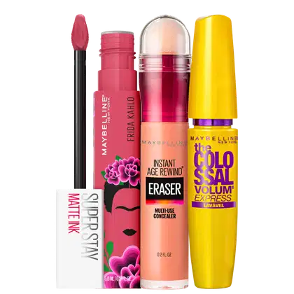 Imagem do produto Kit Maybelline The Colossal Frida Kahlo Lover Eraser 140 Honey (3 Produtos)