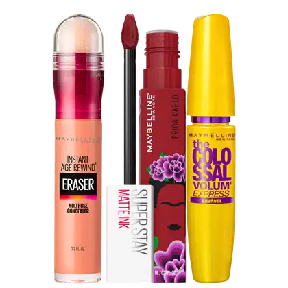 Imagem do produto Kit Maybelline The Colossal Frida Kahlo Voyager Eraser 140 Honey (3 Produtos)