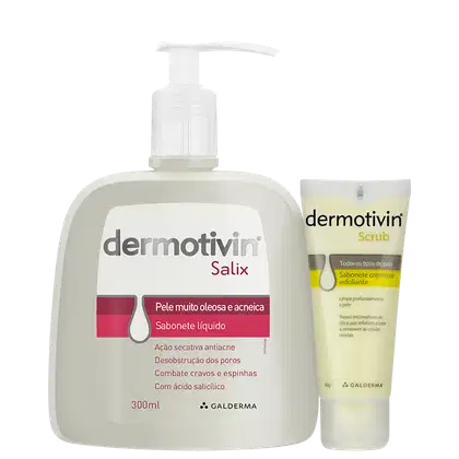 Imagem do produto Kit Dermotivin Esfoliação e Sabonete Líquido Pele Acneica (2 Produtos)
