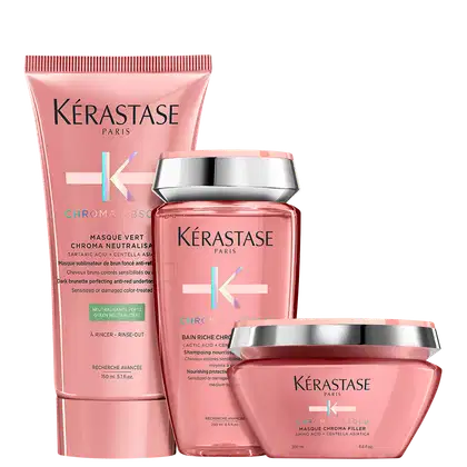 Imagem do produto Kit Kérastase Chroma Absolu Riche Vert Filler (3 produtos)