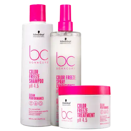 Imagem do produto Kit Schwarzkopf Professional BC Bonacure Clean Performance Color Freeze Profissional (3 Produtos)