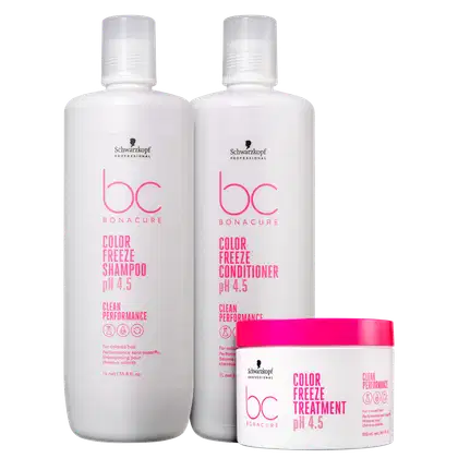 Imagem do produto Kit Schwarzkopf Professional BC Bonacure Clean Performance Color Freeze Profissional Trio (3 Produtos)
