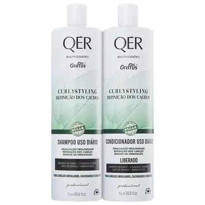 Imagem do produto Kit Griffus QÉR Beauty Cosmetics Curly Styling Duo (2 Produtos)