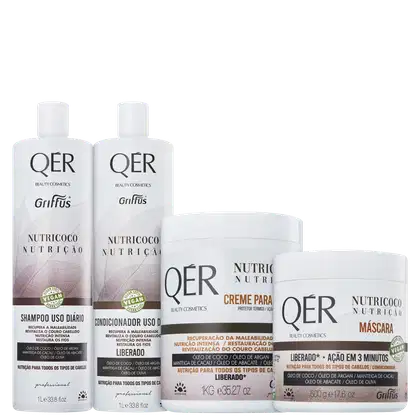 Imagem do produto Kit Griffus QÉR Beauty Cosmetics Nutricoco Completo (4 Produtos)