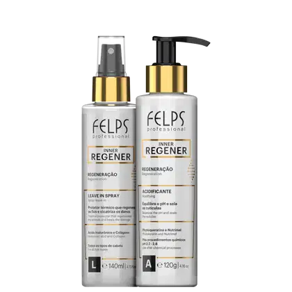 Imagem do produto Kit Felps Professional Inner Regener Leave-in & Acidificante (2 Produtos)