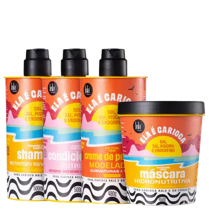Imagem do produto Kit Lola Cosmetics Ela é Carioca Sol, Sal, Piscina & Endorfina Hidronutritiva + 4ABC (4 Produtos)