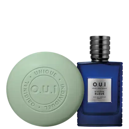 Imagem do produto Conjunto Rivière Bleue O.U.i Masculino - Eau de Parfum 30ml + Sabonete de Barbear 90g