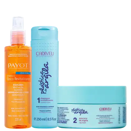 Imagem do produto Kit Beleza na Web Plástica de Argila + Vitamina C  (3 Produtos)