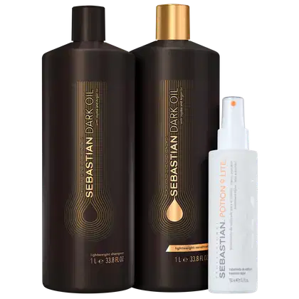 Imagem do produto Kit Sebastian Professional Dark Oil Flow Potion 9 Lite (3 Produtos)