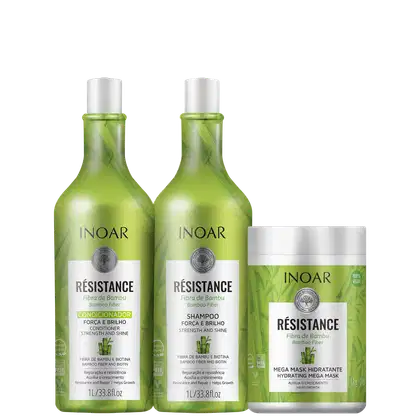 Imagem do produto Kit Inoar Résistance Fibra de Bambu Trio Super (3 Produtos)