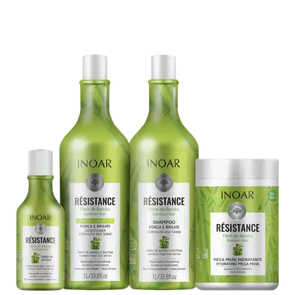 Imagem do produto Kit Inoar Résistance Fibra de Bambu Quarteto (4 Produtos)