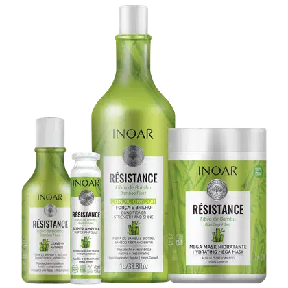 Imagem do produto Kit Inoar Résistance Fibra de Bambu Full (5 Produtos)