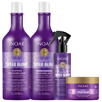 Imagem do produto Kit Inoar Absolut Speed Blond Quarteto Treatment (4 Produtos)