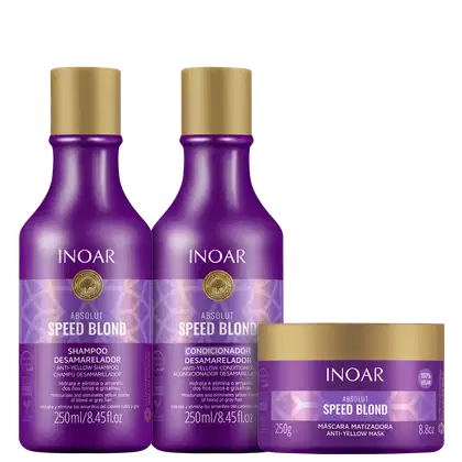 Imagem do produto Kit Inoar Absolut Speed Blond Home Care (3 Produtos)