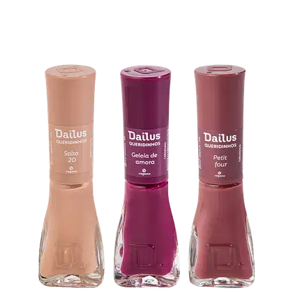 Imagem do produto Kit Dailus 211 Geleia de Amora +  236 Petit Four + 406 Salto 20 (3 Produtos)