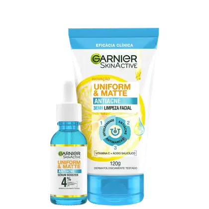 Imagem do produto Kit Garnier SkinActive Uniform & Matte Antiacne (2 Produtos)