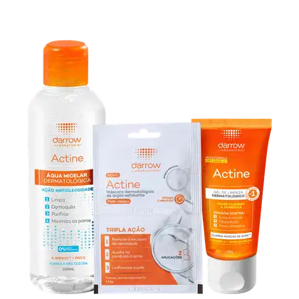 Imagem do produto Kit Darrow Actine Pele Oleosa e Acneica Trio (3 Produtos)