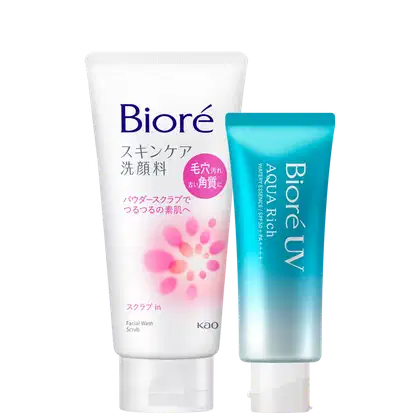 Imagem do produto Kit Bioré Wash Scrub + Aqua Rich (2 Produtos)
