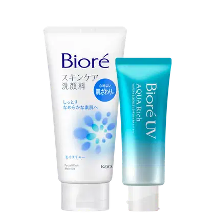 Imagem do produto Kit Bioré Wash Moisture + Aqua Rich (2 Produtos)