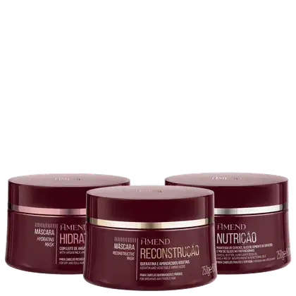 Imagem do produto Kit Amend Cosméticos Cronograma Capilar (3 Produtos)