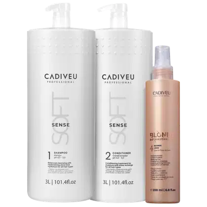Imagem do produto Kit Cadiveu Professional Soft Sense & Blonde Reconstructor (3 Produtos)