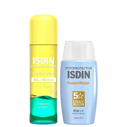 Imagem do produto Kit ISDIN Fotoprotector Fusion Water 5 Stars + HydroLotion (2 Produtos)