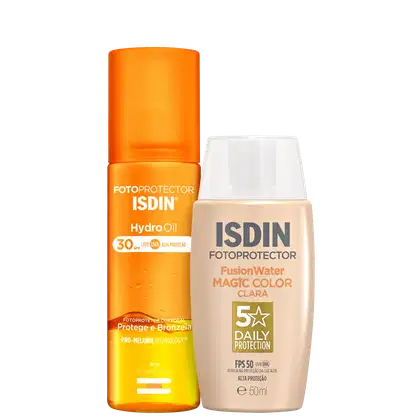 Imagem do produto Kit ISDIN Fusion Water 5 Stars Color Clara + HydroOil (2 Produtos)